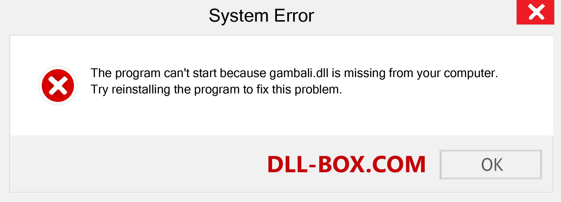  gambali.dll file is missing?. Download for Windows 7, 8, 10 - Fix  gambali dll Missing Error on Windows, photos, images